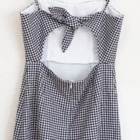 French Connection Gingham Tie-Back Minidress In size 12 - Picture 2 of 5